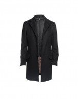 Wool and cashmere black coat