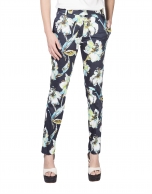 Straight floral print pants