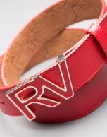 Red leather belt