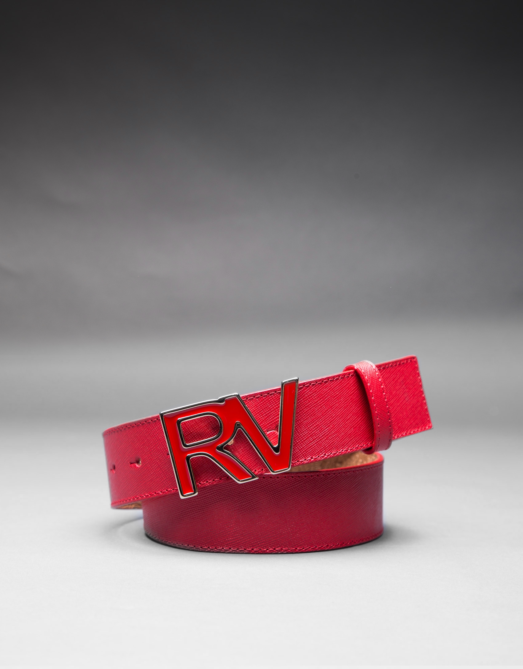 Red leather belt