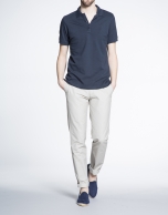 Navy blue pique top