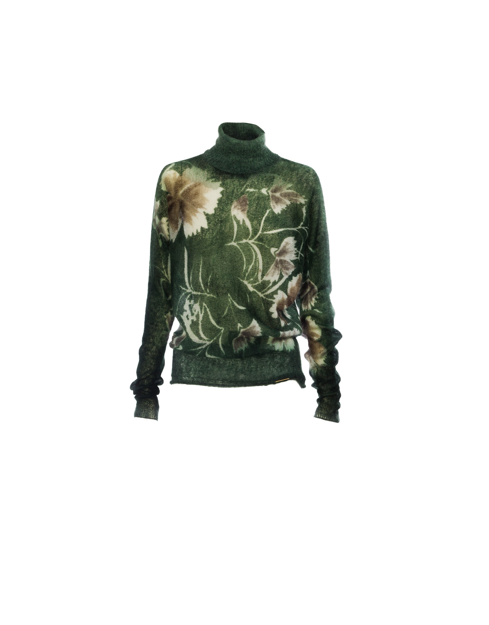 Jersey cuello cisne printed verde