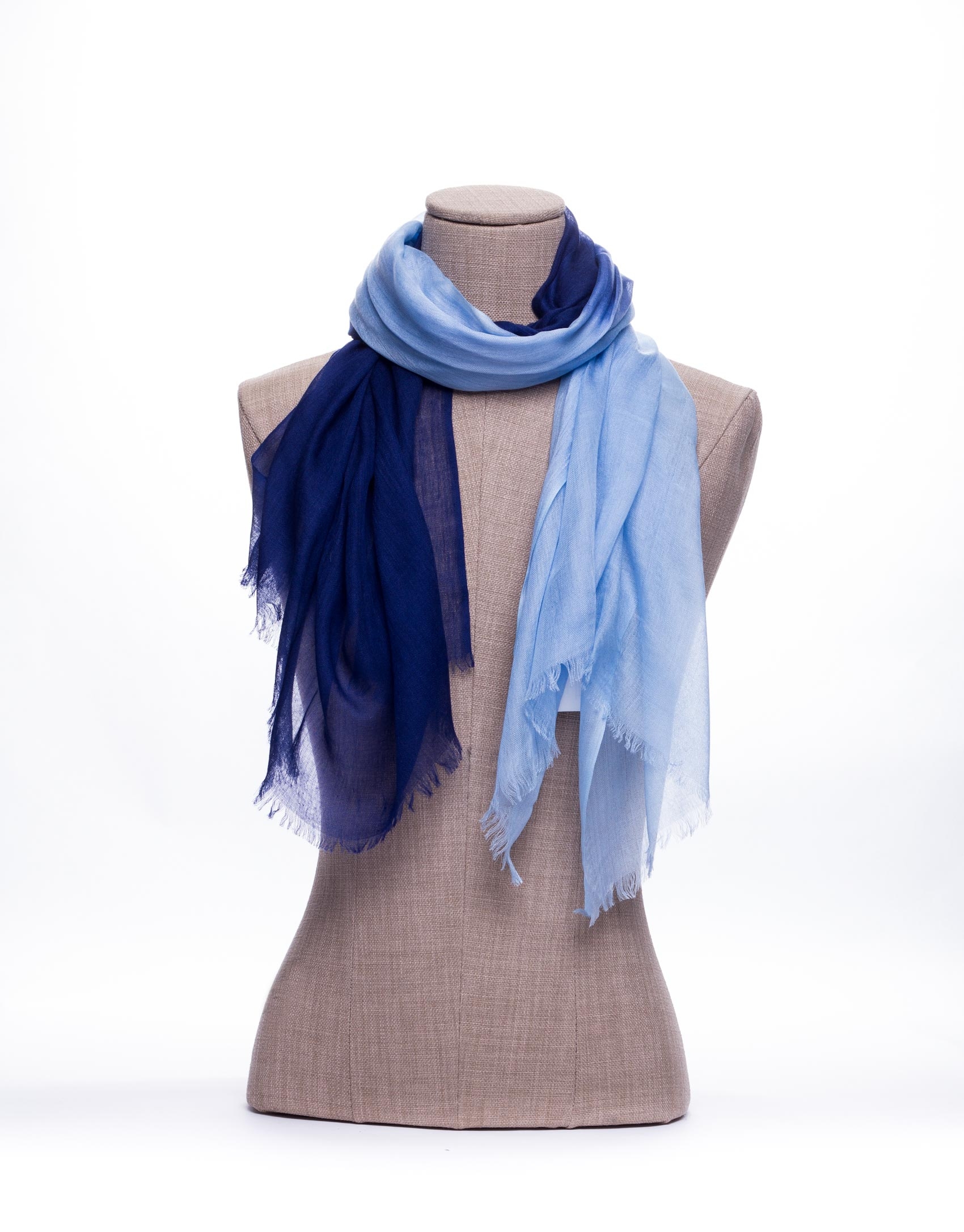 Foulard bicolor tonos azules