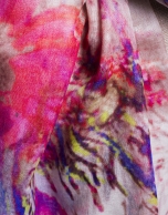 Multicolor floral print scarf