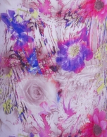 Multicolor floral print scarf