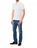 Plain white piqué polo