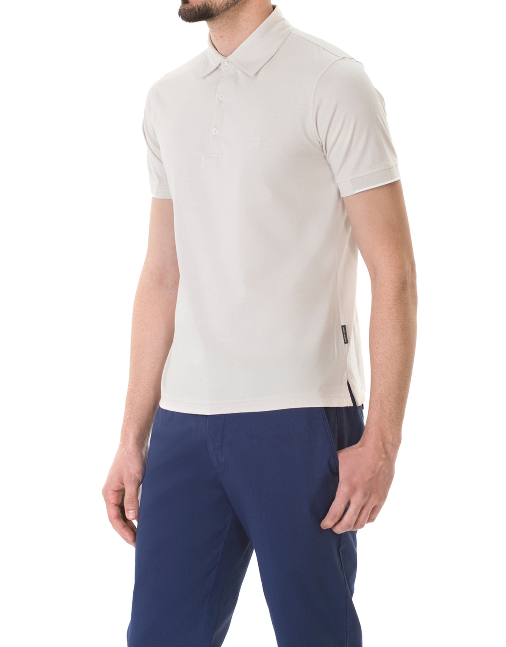 Plain beige polo sweater - Polo Shirts - Man | Roberto Verino