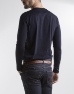 Navy blue plain t-shirt