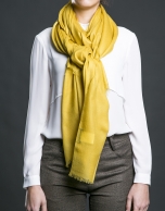 Plain mustard foulard 