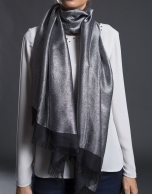 Black foulard with lurex