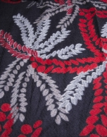 Red embroidered foulard 