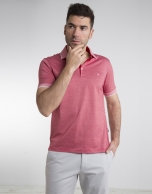 Polo milrayas rojo/blanco