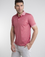 Polo milrayas rojo/blanco