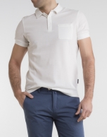 Polo pique blanco