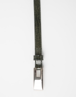 Green leather belt