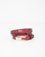 Red leather belt