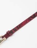 Red leather belt