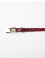 Red leather belt