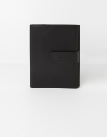 Black leather notebook cover