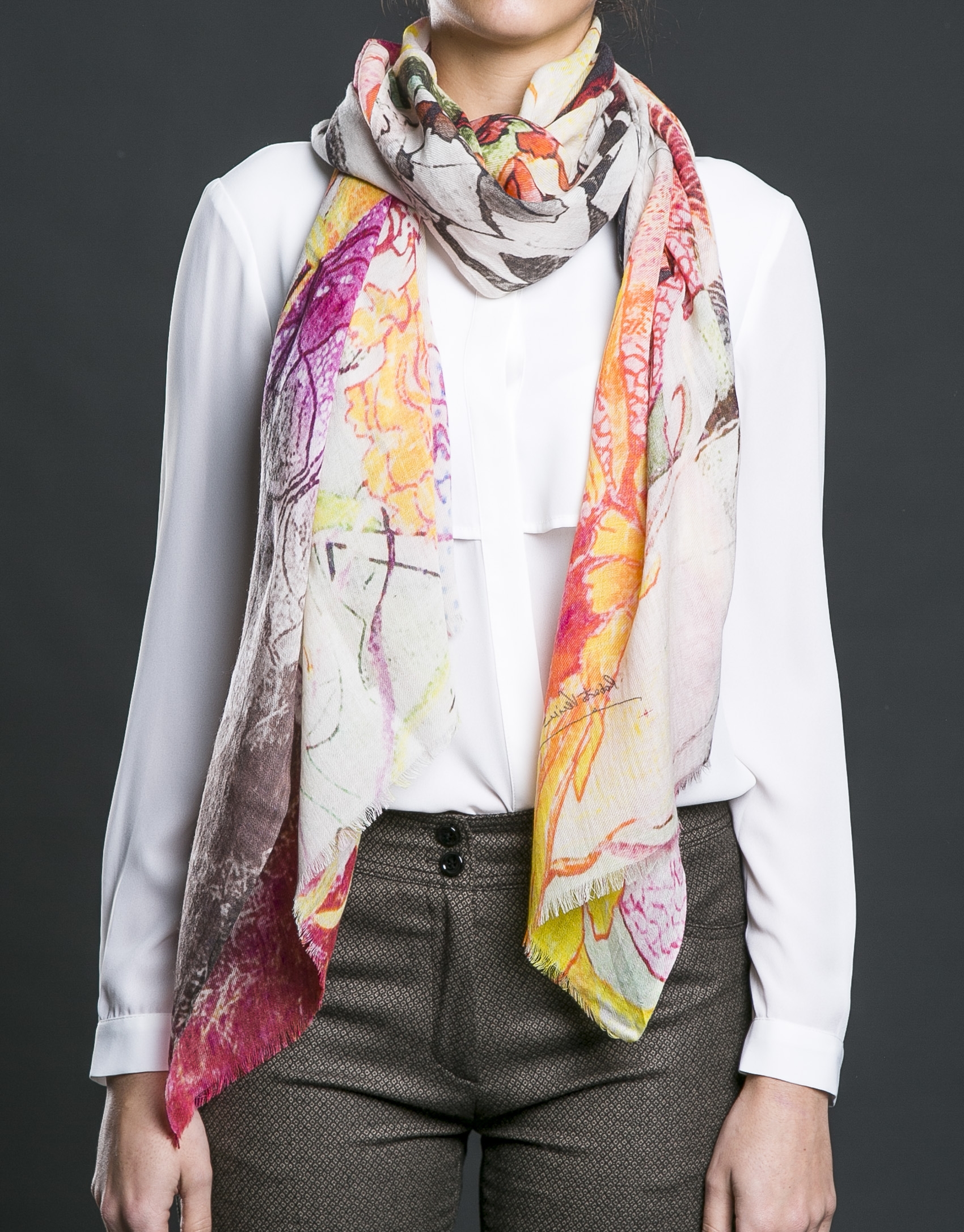 Foulard estampado floral