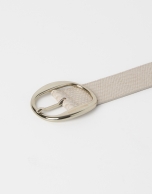 Beige embossed belt