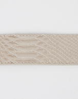 Beige embossed belt