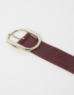 Red embossed belt