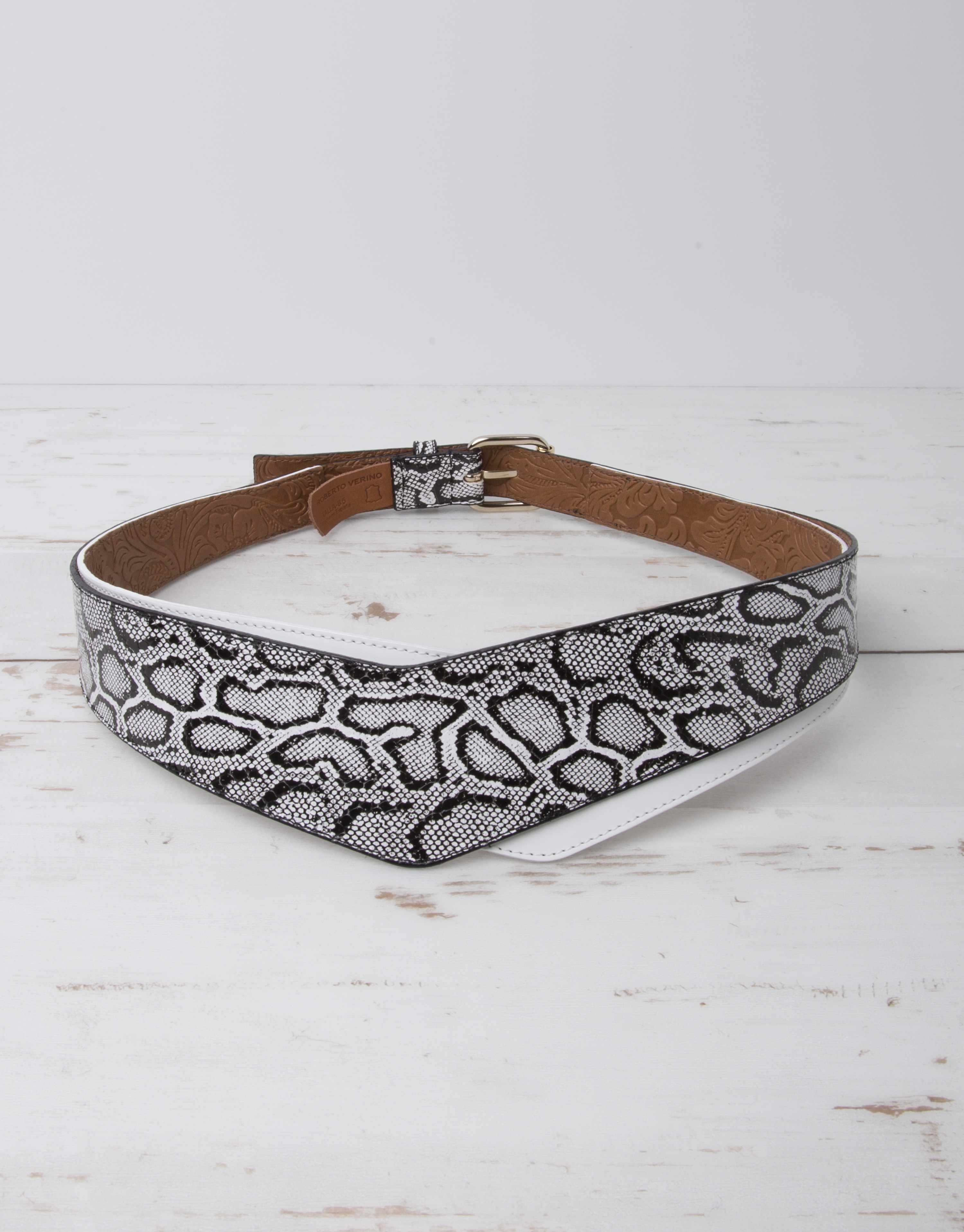 Black snakeskin belt