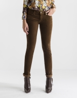 Plain brown corduroy pants