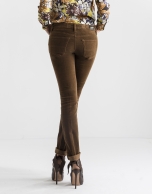 Plain brown corduroy pants