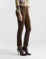 Plain brown corduroy pants