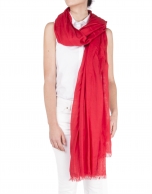 Plain red scarf