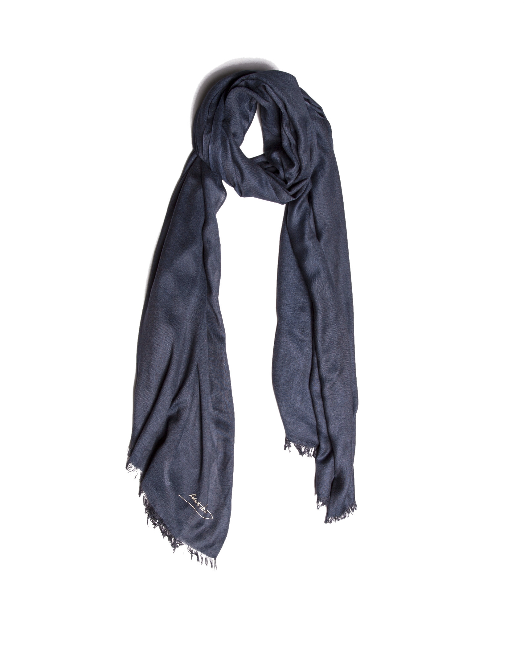 foulard liso azul marino