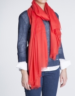 Foulard liso rojo