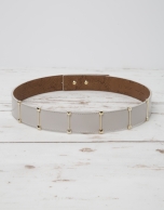 Natural leather belt