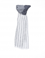 Navy blue dotted scarf