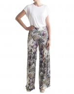 Geometric print wide pants