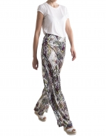 Geometric print wide pants