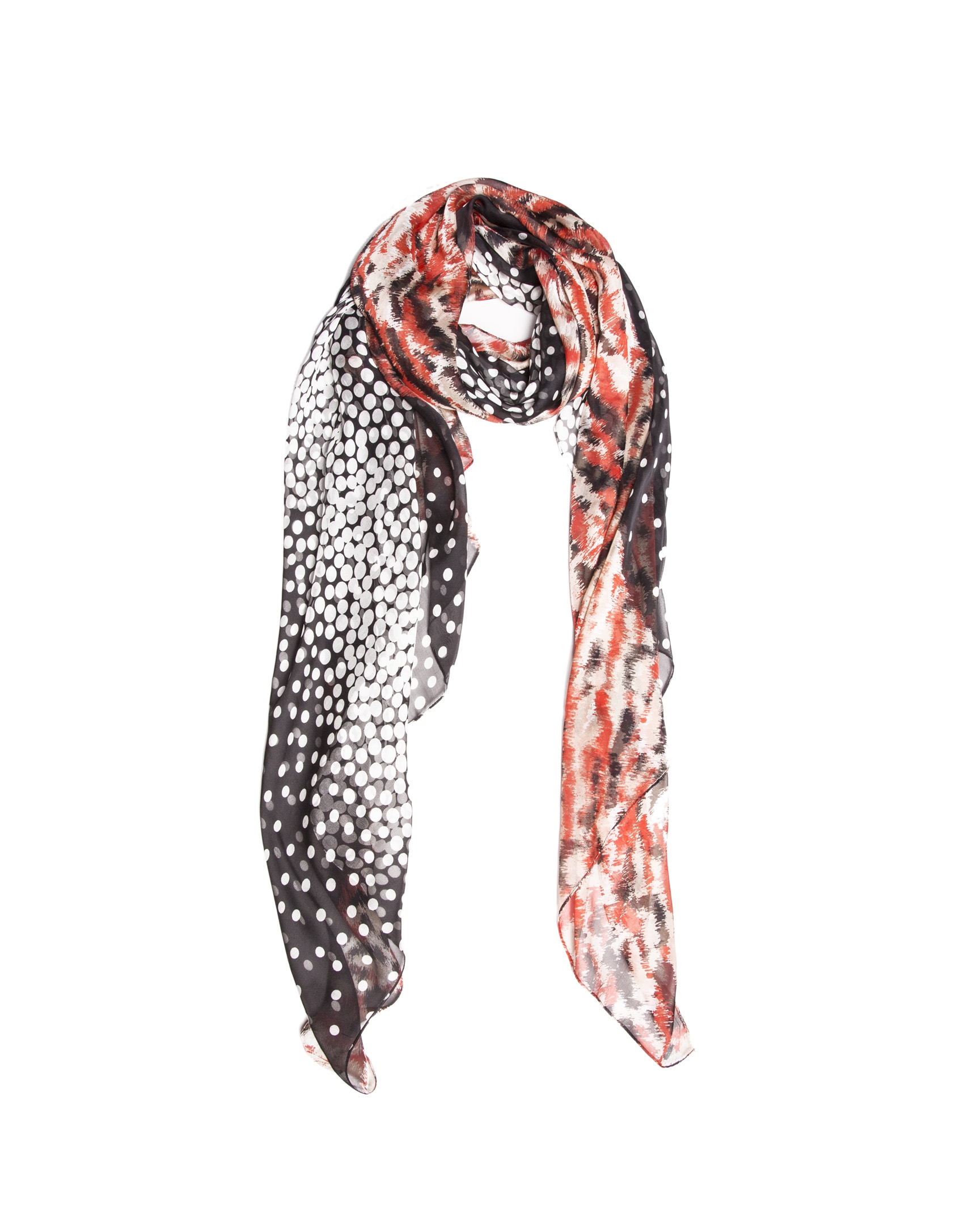 Dotted print scarf