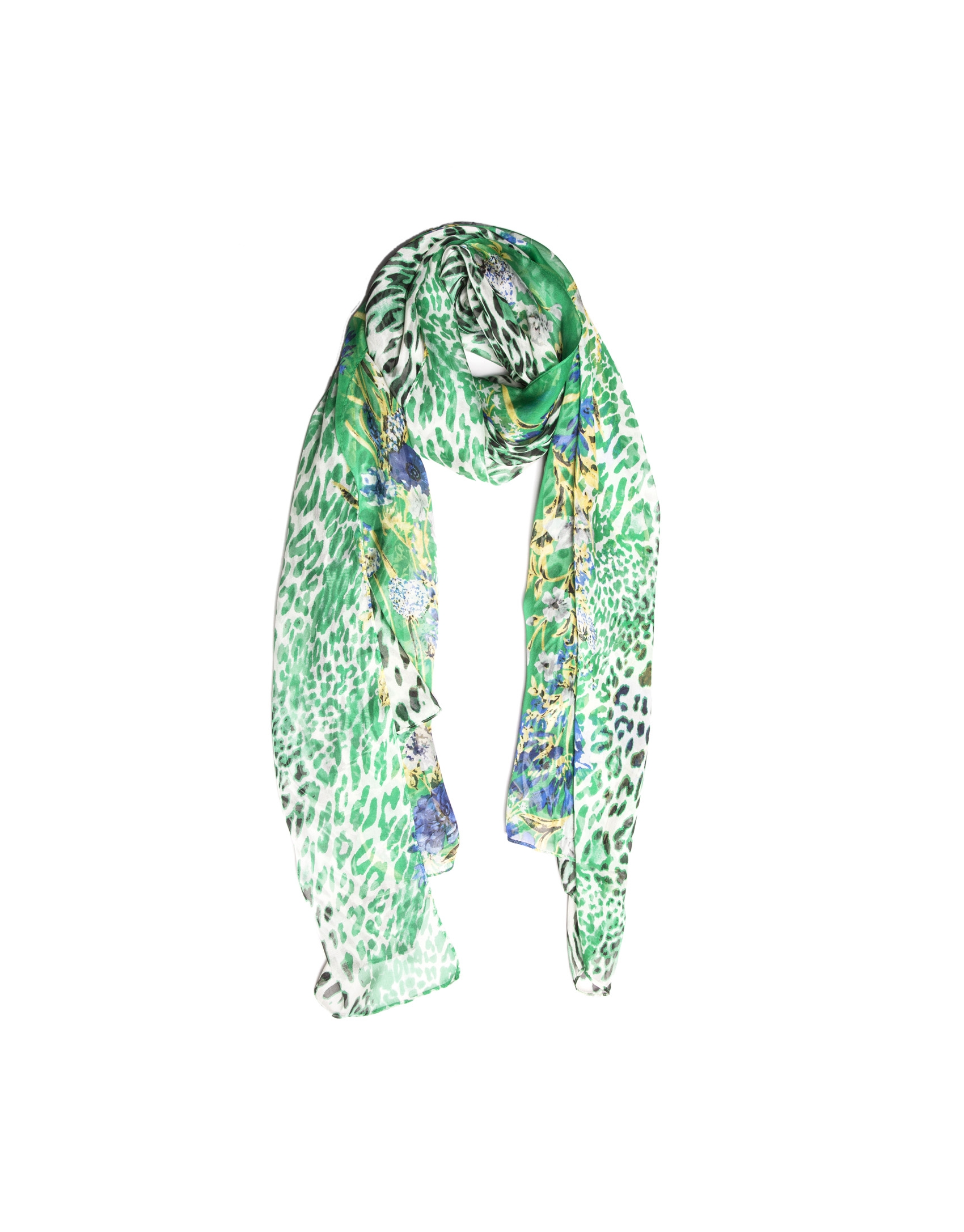 Foulard estampado fantasía verde