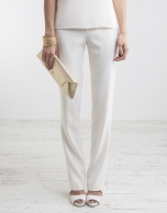 Off-white pants with wide waist