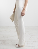 Off-white pants with wide waist