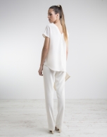 Off-white pants with wide waist