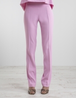 Pink pants with wide waist