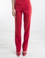 Red pants with wide waist