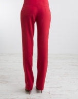 Red pants with wide waist