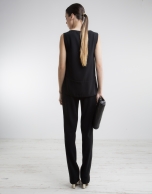 Black pants with wide waist