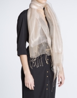 Foulard lurex beige