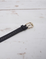 Navy blue leather belt