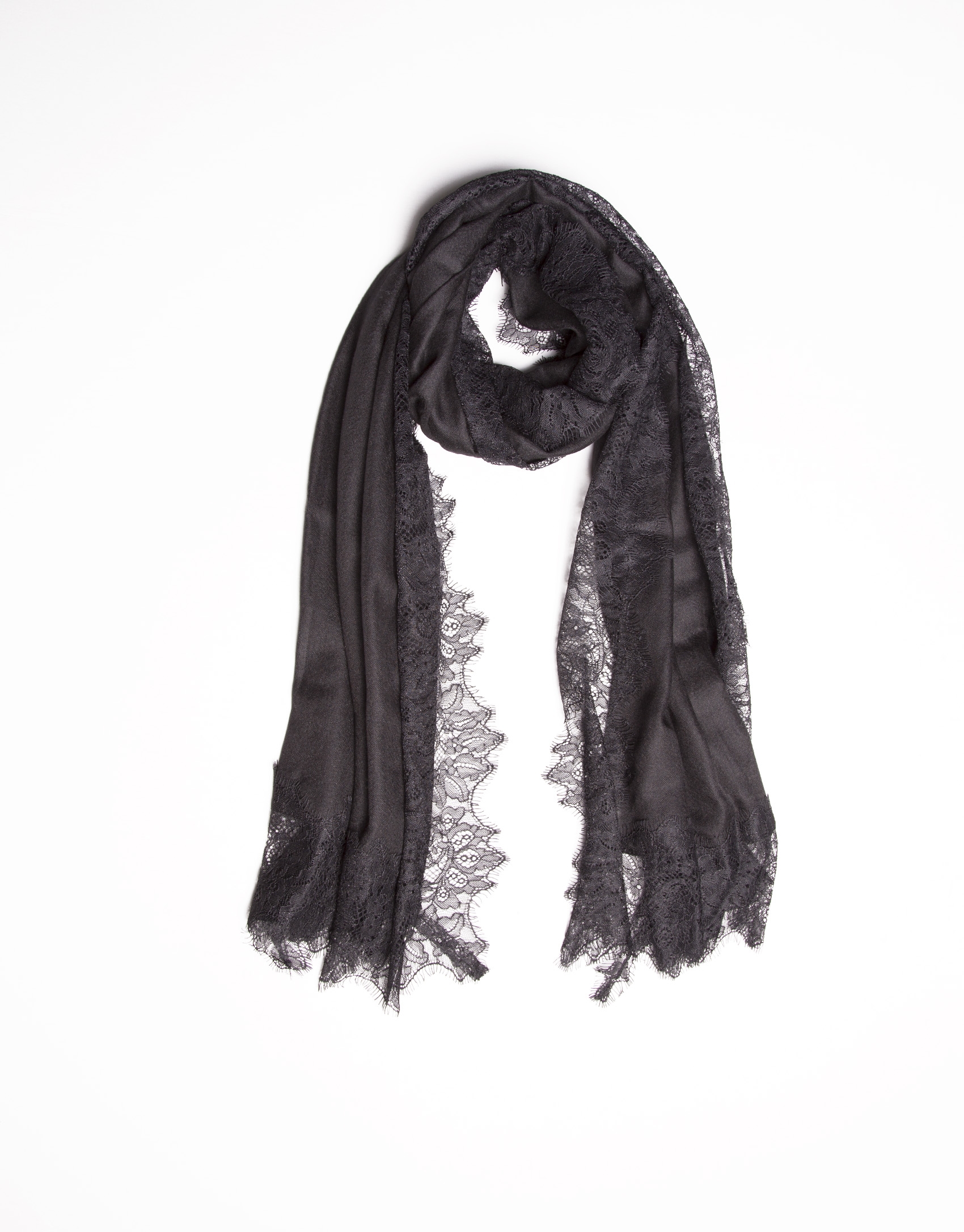 Foulard puntilla negro